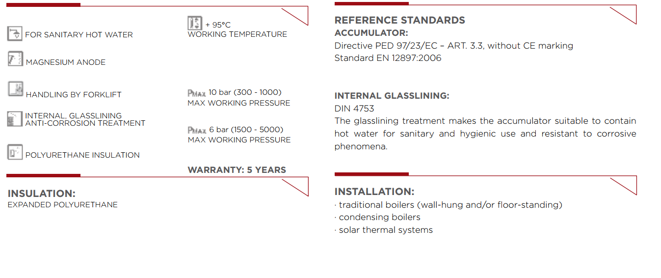 thông số kĩ thuật bồn bảo ôn Elbi