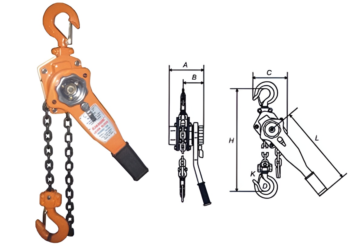 Cấu tạo pa lăng xích lắc tay Kawasaki