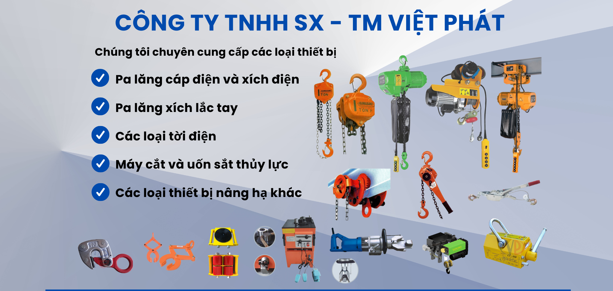Công ty Việt Phát chuyên cung cấp các loại Palang và tời điện xây dựng
