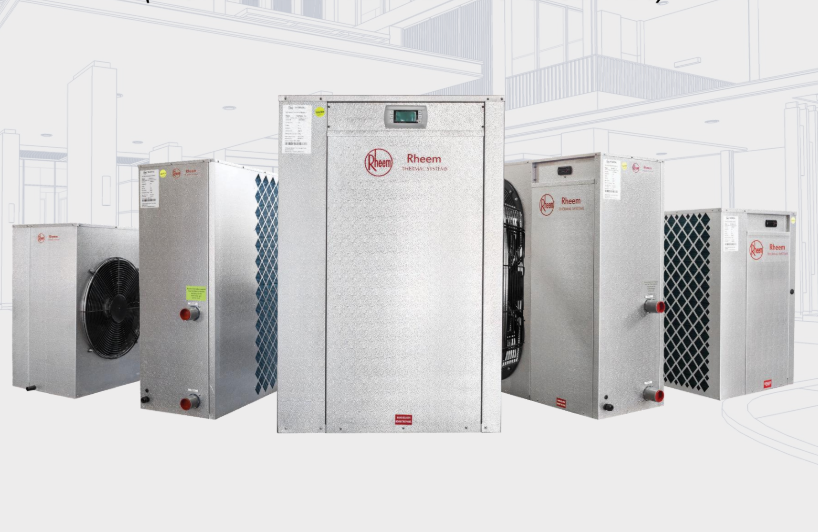 Hệ thống máy bơm nhiệt hồ bơi Rheem do Việt Phát cung cấp