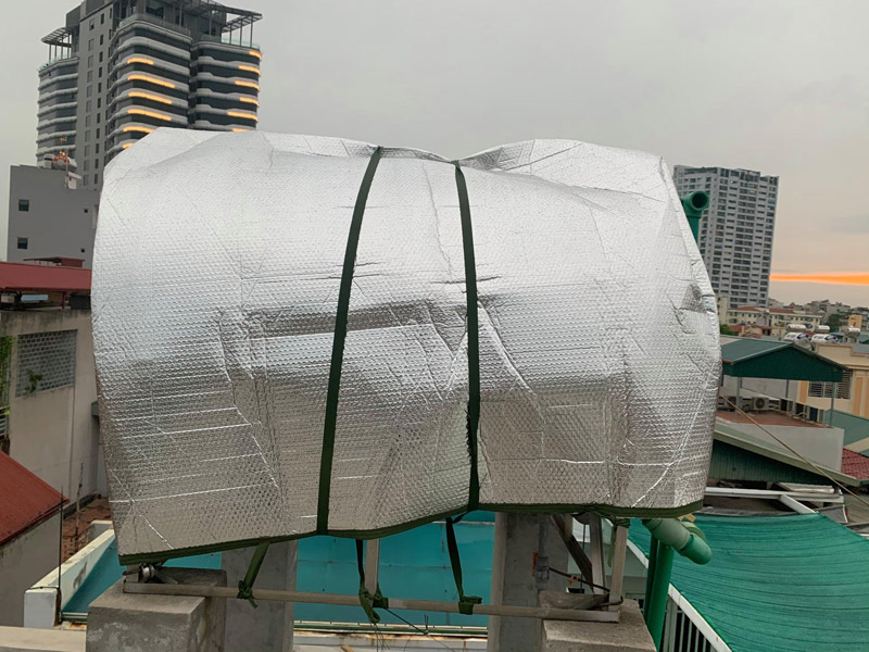 Bọc cách nhiệt cho bồn nước inox